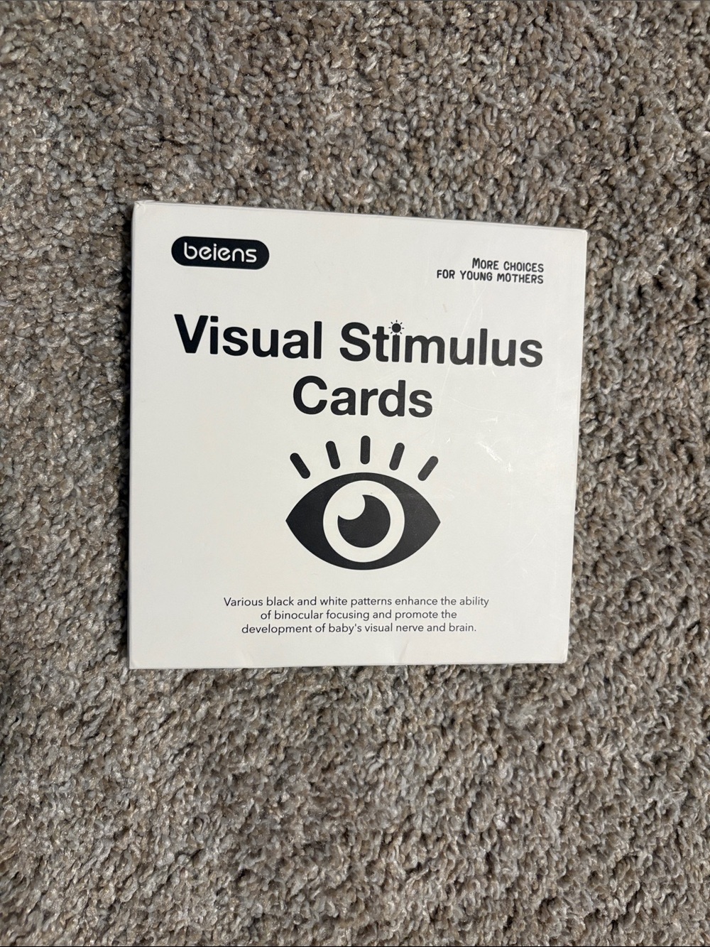Black & White Visual Stimulus Cards for Infants